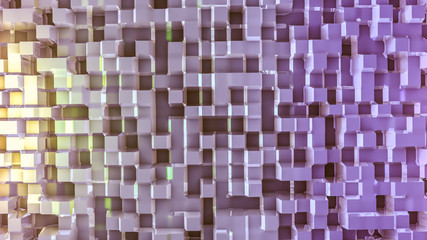 Fototapeta premium Tech tech triangle crystal background. 3d illustration, 3d rendering.