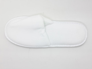 Blank Clean Empty Holiday Hotel Corporate Appliances and Home Sandals Rubber Flip Flop for Design Model Mock-up in White Isolated Background