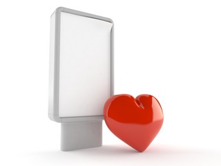 Heart with blank billboard © Talaj