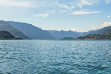 Como lake in the Italian Varenna village