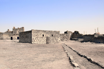 Fototapeta na wymiar Courtyard of Qasr al-Azraq medieval fort, Jordan