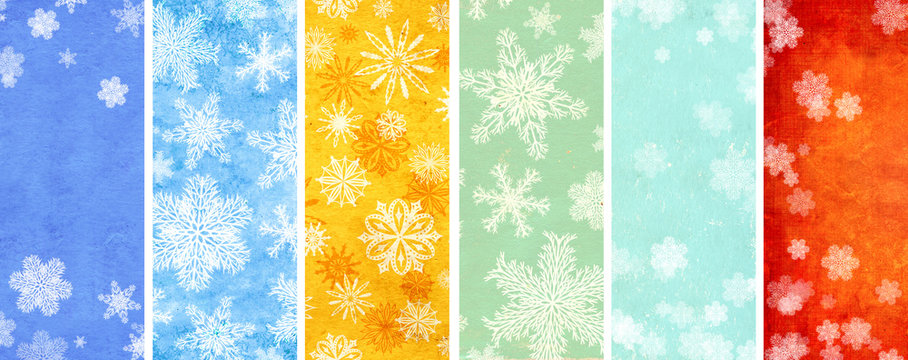 Set of vertical Christmas banners