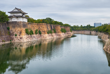 Fototapeta na wymiar South Outer Moat of Osaka Castle. Chuo-ku. Osaka. Japan