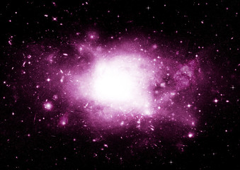 Stars, dust and gas nebula in a far galaxy