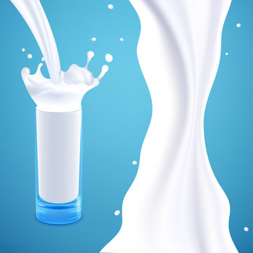 Milk or yogurt splash wave