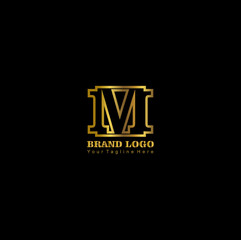 Letter logo in gold