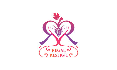 logo regal reserve grape vector