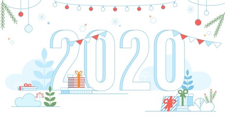 Transparent 2020 New Year Symbol Festive Poster