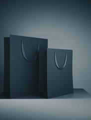 Two black shopping bag