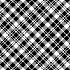 Black watch tartan fabric texture seamless pattern