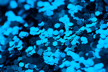 Blue festive background with sparkles. The concept of the celebration, the day of St. Valentine, New Year, birthdays, ceremonies, events, etc.