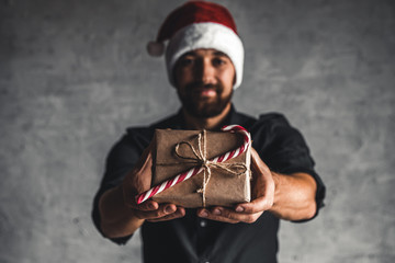 Man holding a gift box