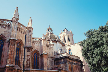 church, cathedral, architecture, religion, building, europe, city, landmark, spain, tower, catholic, basilica, old, travel