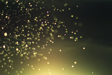abstract blur lights gold bokeh background
