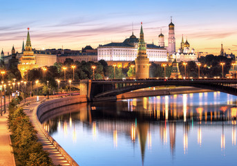 Fototapeta na wymiar Moscow, Kremlin and Moskva River, Russia