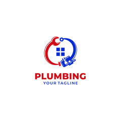 Plumbing Service Logo Template Design Vector