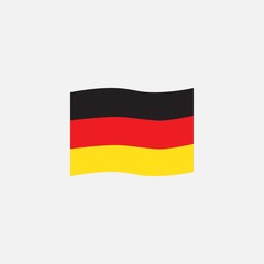 Germany flag colors flat icon, vector sign, Germany waving flag colorful pictogram isolated on white. Symbol, logo illustration. Flat style design
