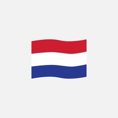 Fototapeta premium Netherlands flag colors flat icon, vector sign, National Netherlands waving flag colorful pictogram isolated on white. Symbol, logo illustration. Flat style design