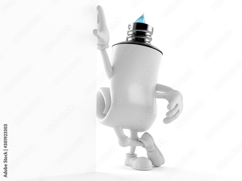 Canvas Prints toothpaste character leaning on wall