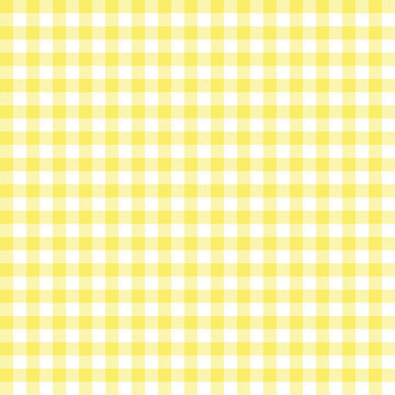 Yellow Gingham Seamless Pattern.