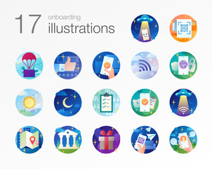 Fototapeta premium Onboarding illustrations