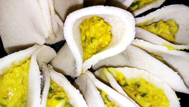 Indian Snacks Food steaming rice flour Phara (Fara)