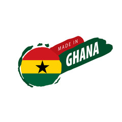 Ghana flag, vector illustration on a white background