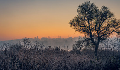 Sunrise on river