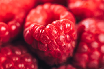 Raspberries Macro Close Up