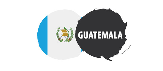 Guatemala flag, vector illustration on a white background