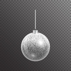 Christmas ball with sparkles