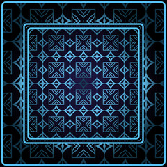 Decorative print with geometric pattern. Vector illustration