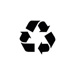 recycling icon. vector flat illustration