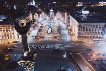 Maidan Nezalezhnosti is the central square of the capital city of Ukraine