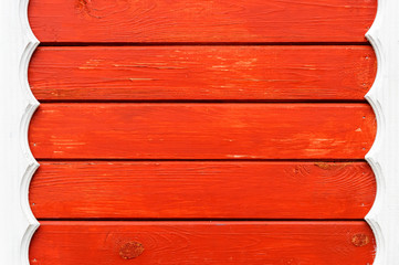 red boards on the sides white wood texture