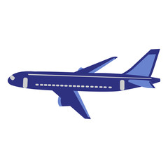A Beautiful Dark Blue And Grey Plane On A White Backdrop