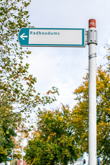 Bicycle path guide in the Netherlands