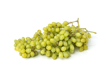Green grape isolated on white background.