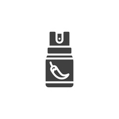 Pepper spray vector icon. filled flat sign for mobile concept and web design. Self defense spray glyph icon. Symbol, logo illustration. Vector graphics