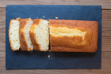 biscuit or traditional homemade recipe sliced cake