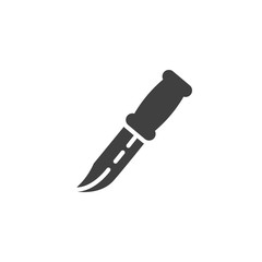 Combat Knife vector icon. filled flat sign for mobile concept and web design. Knife glyph icon. Symbol, logo illustration. Vector graphics