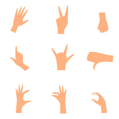 human hands in different positions