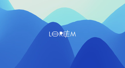Mountain Landscape. Mountainous Terrain. Vector Illustration. Abstract Background.