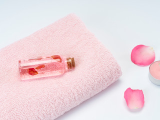 spa products of rose essential oil