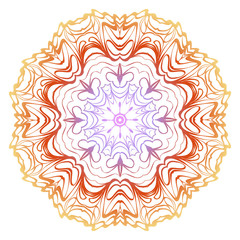 Floral mandala ornament. Vector illustration. Holiday decoration