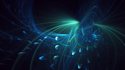 Fractal 3D rendering abstract light background