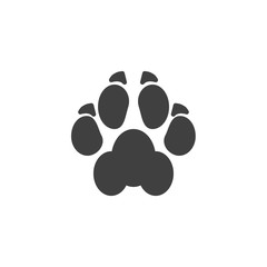 Dogs paw print vector icon. filled flat sign for mobile concept and web design. Dog animal footprint glyph icon. Symbol, logo illustration. Vector graphics