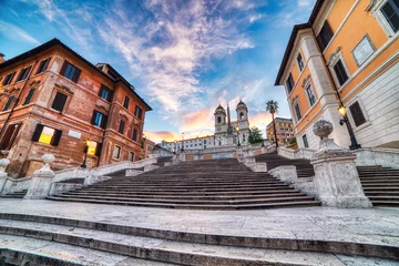 Foto op Plexiglas Spanish Steps near Piazza Di Spagna in Rome © romanslavik.com