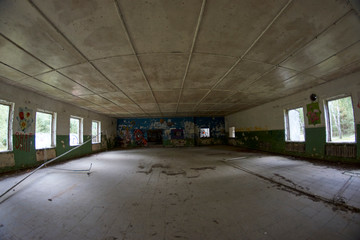 Abandoned East Germany soviet military base mess hall