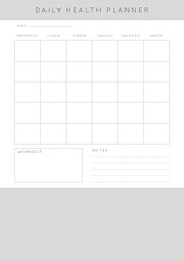 Planner sheet vector